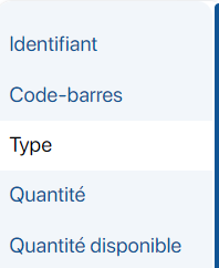 Choix de l'affichage des colonnes des vues filtrées de K inventory Logiciel de gestion de stocks