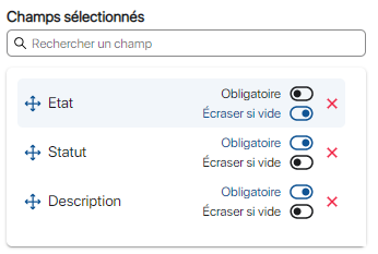 Gérer les champs et statuts des formulaires de mise à jour rapide sur K inventory logiciel de gestion de stock