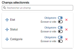 Mettre à jour les champs et statuts des formulaires de mise à jour rapide sur K inventory logiciel de gestion de stock