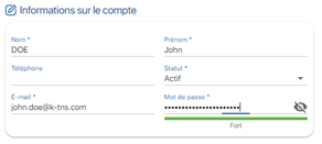 Compléter les informations du compte K inventory Logiciel de gestion de stocks