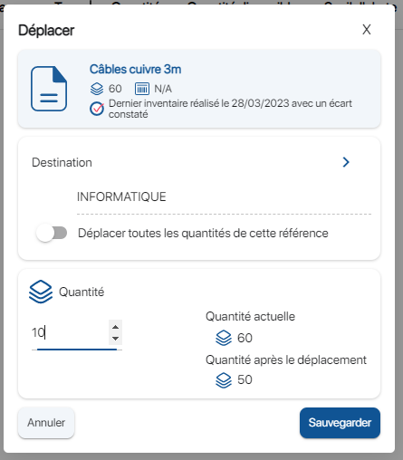 Gérer les quantités de produits déplacés sur un logiciel de gestion des stocks