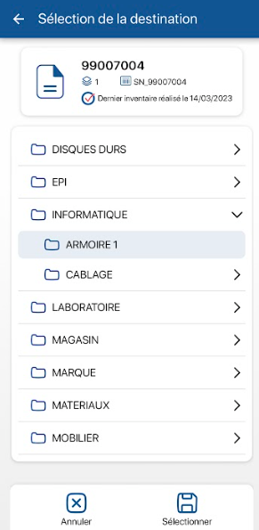 Gérer les déplacements de référence sur la plateforme de gestion de stocks en ligne K inventory