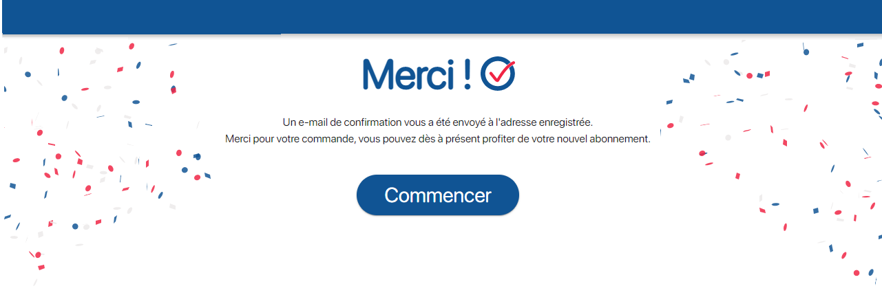 Confirmation du changement d’abonnement à K inventory l'application de gestion de stock