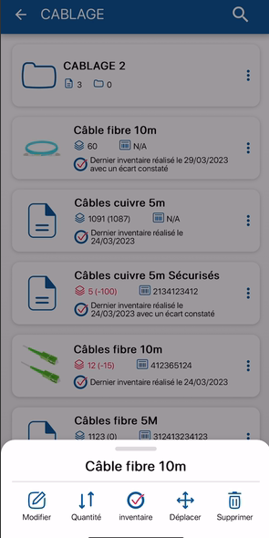 Réaliser un inventaire unitaire sur mobile sur une application de gestion des stocks