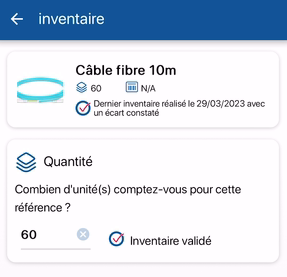 Suivre le références avec des opérations d'inventaire unitaire sur l'application de gestion des inventaire K inventory