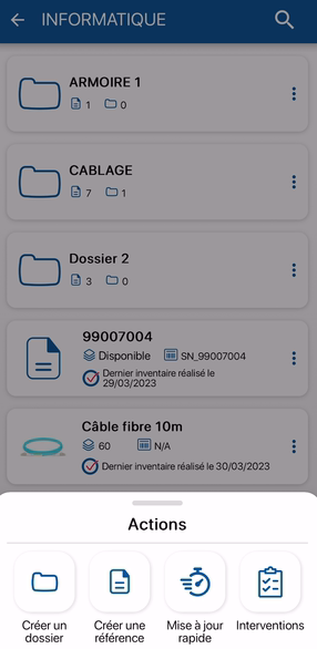 Créer des articles depuis mobile pour un inventaire sur l'application de gestion de stock K inventory