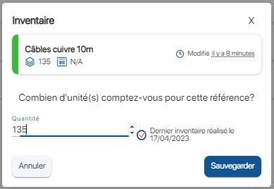 Réaliser un inventaire en étant guidé sur l'application de gestion de stock K inventory