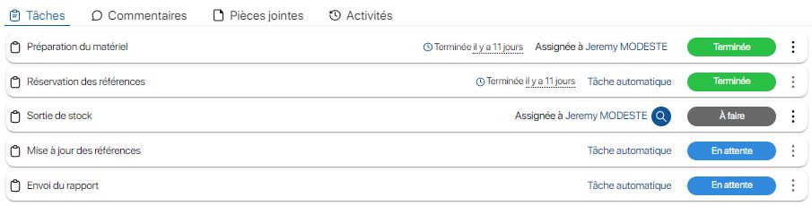 Déroulement sortie d'inventaire sur K inventory logiciel de gestion de stock en ligne