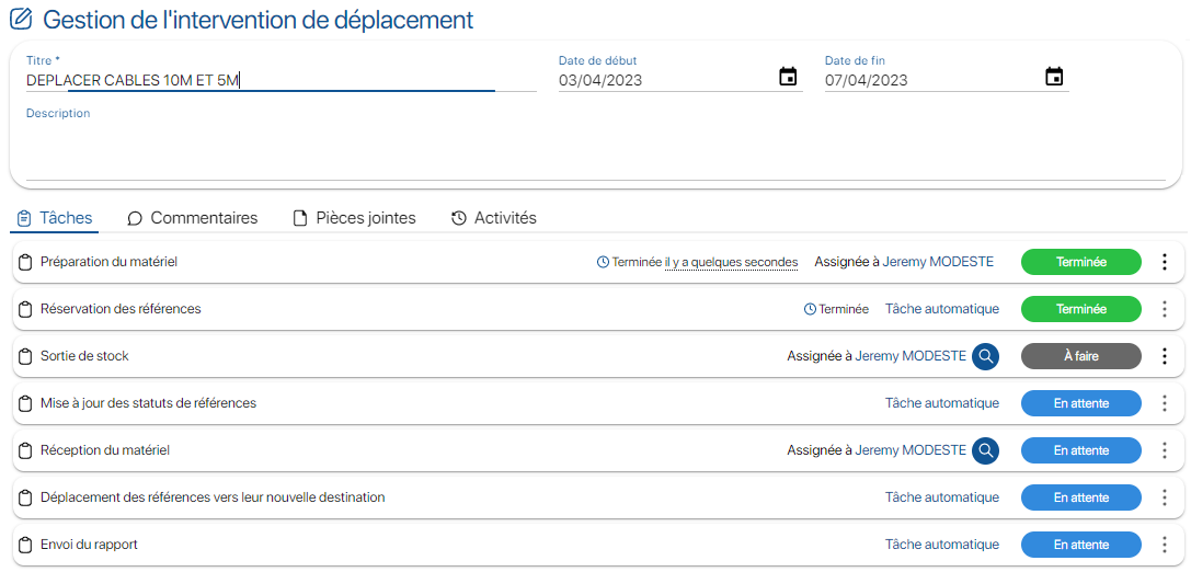 Déplacer des articles facilement dans un stock avec K inventory logiciel de gestion de stock