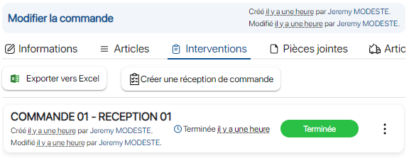 Consulter les commandes en cours sur K inventory plateforme de gestion de stock