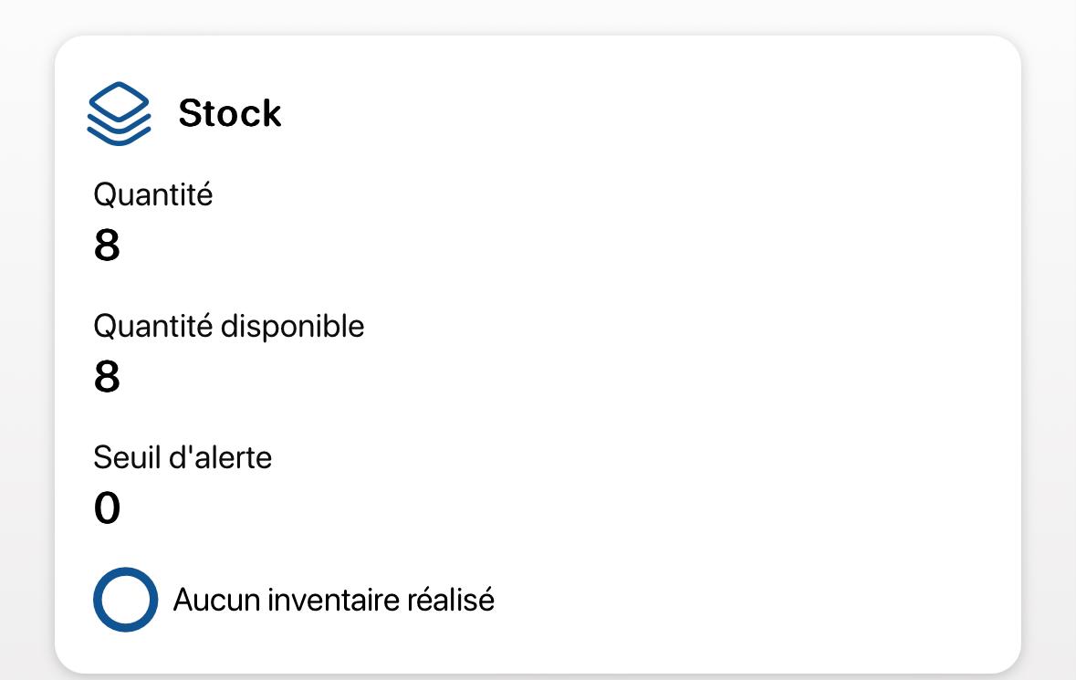 Consulter les champs de type stock sur la plateforme mobile de K inventory