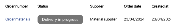 Track orders in progress for a product on K inventory