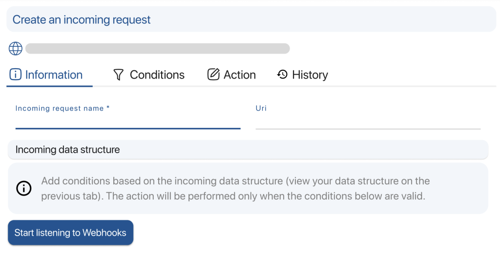 Creating an incoming request in K inventory