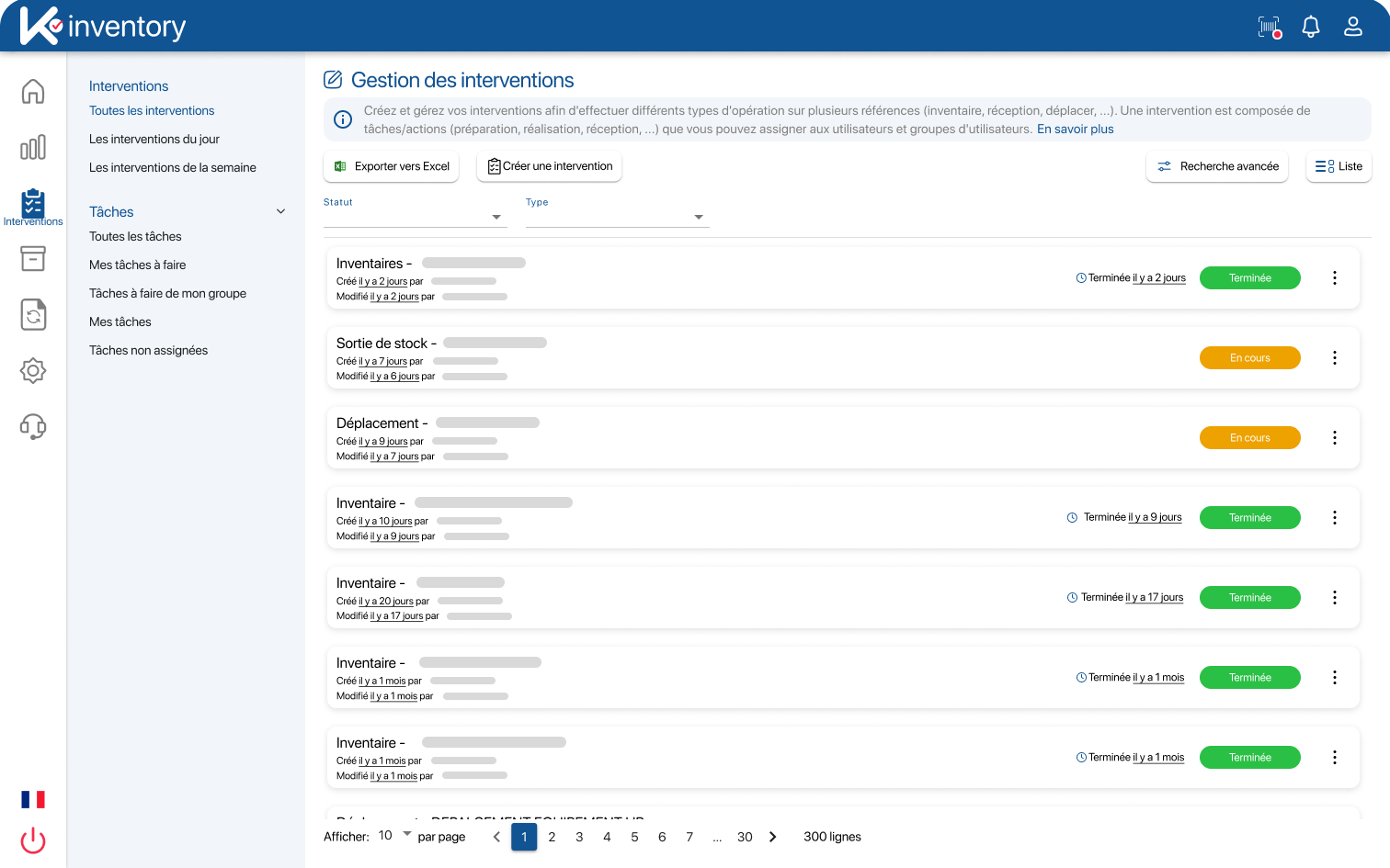 K inventory est un logiciel GMAO ultra complet pour la gestion de vos interventions de maintenance et la facilité de garder son parc d'équipement à jour et en état.